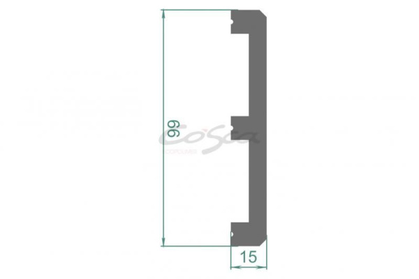 Напольный плинтус Cosca PX12, 99х15